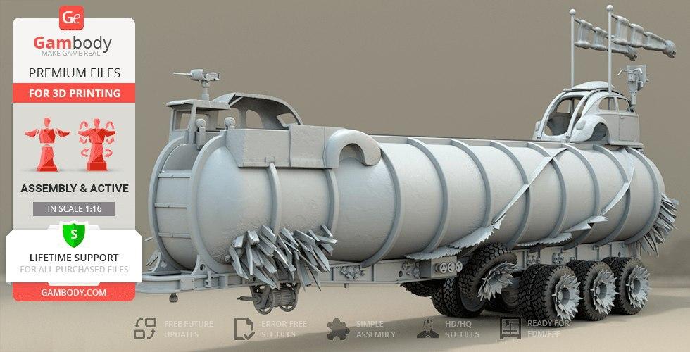STL Mad Max War Rig Tanker
