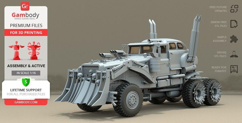STL Mad Max War Rig Truck