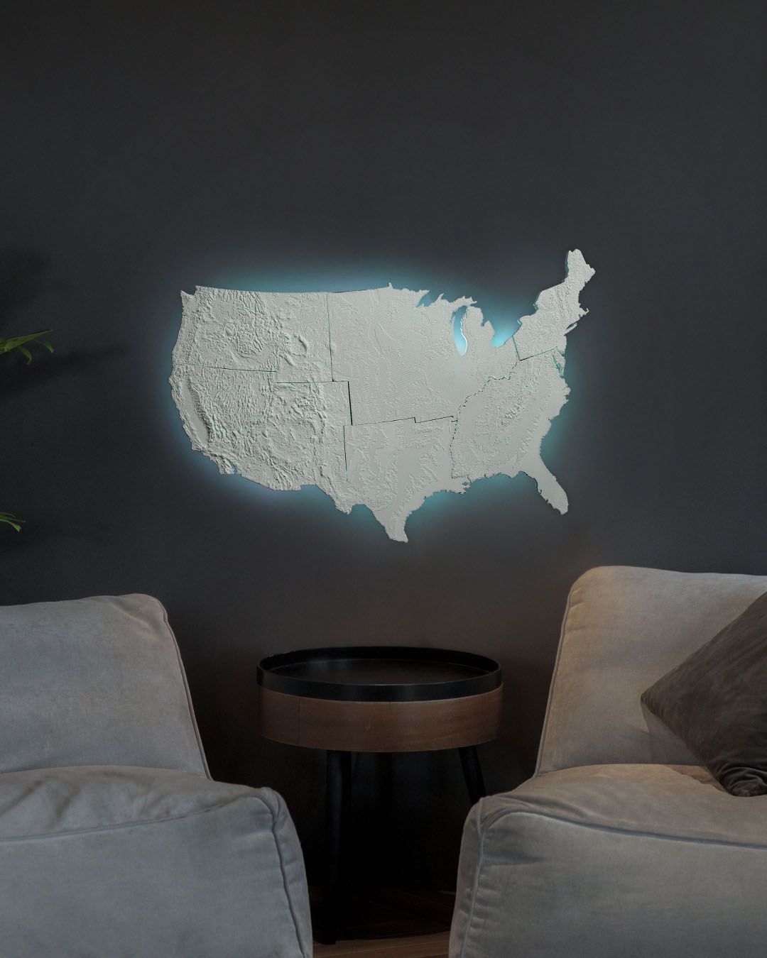 American map wall light
