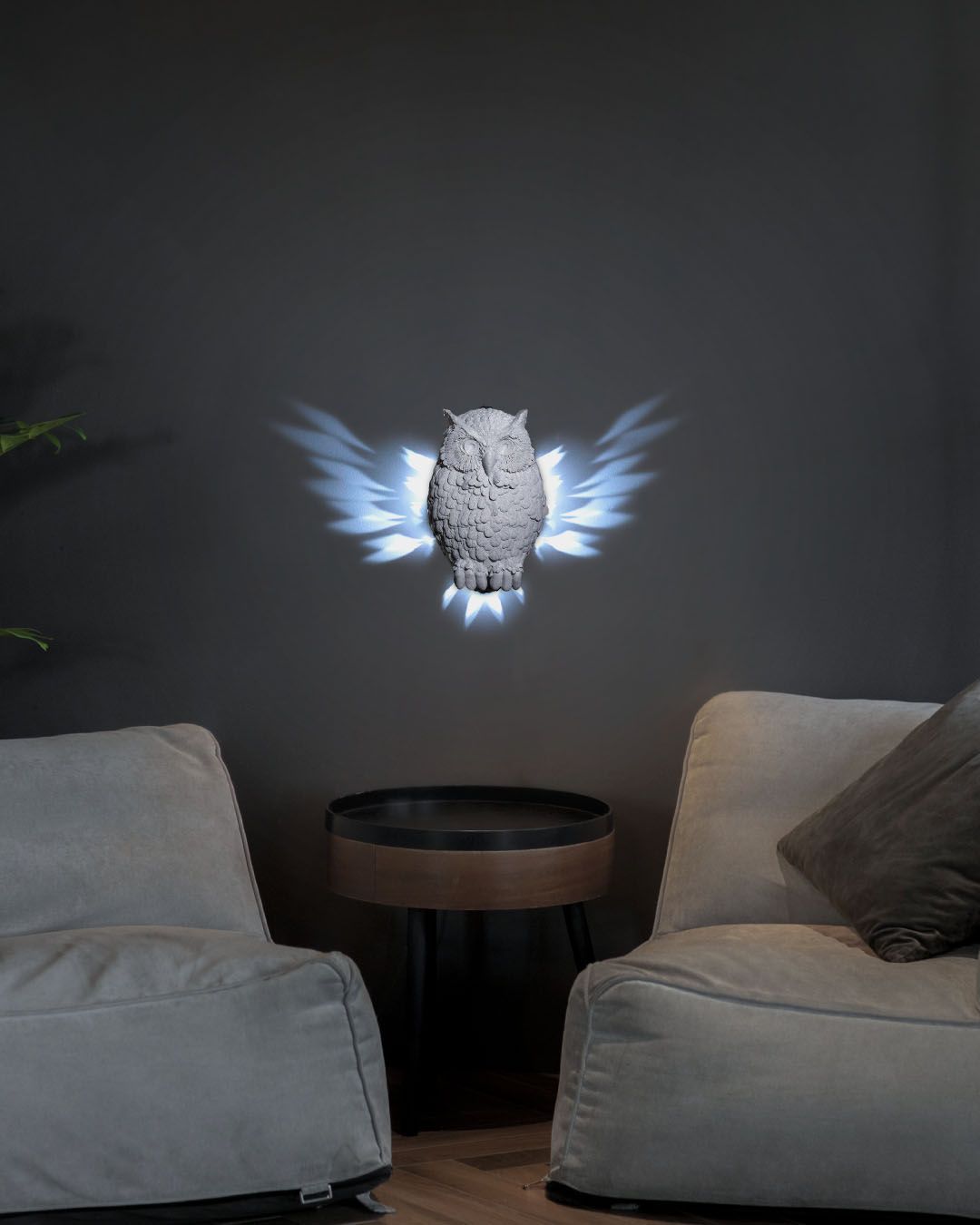 Day owl wall light