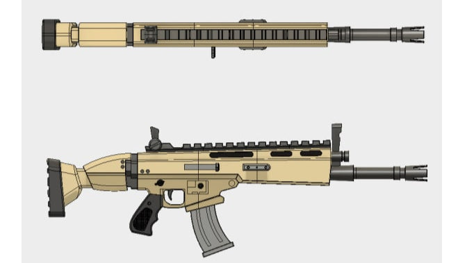 STL ortnite Scar