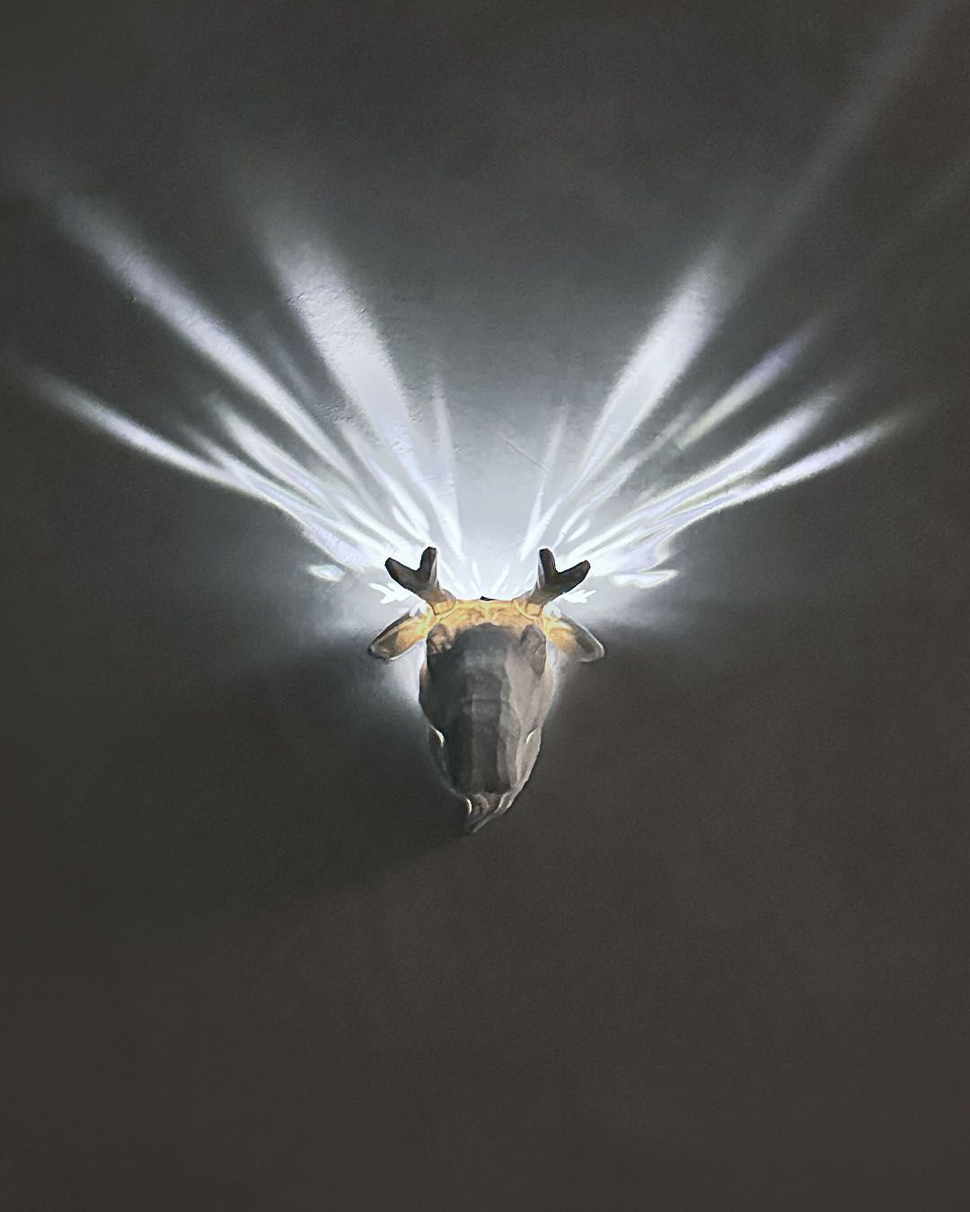 High elk wall light