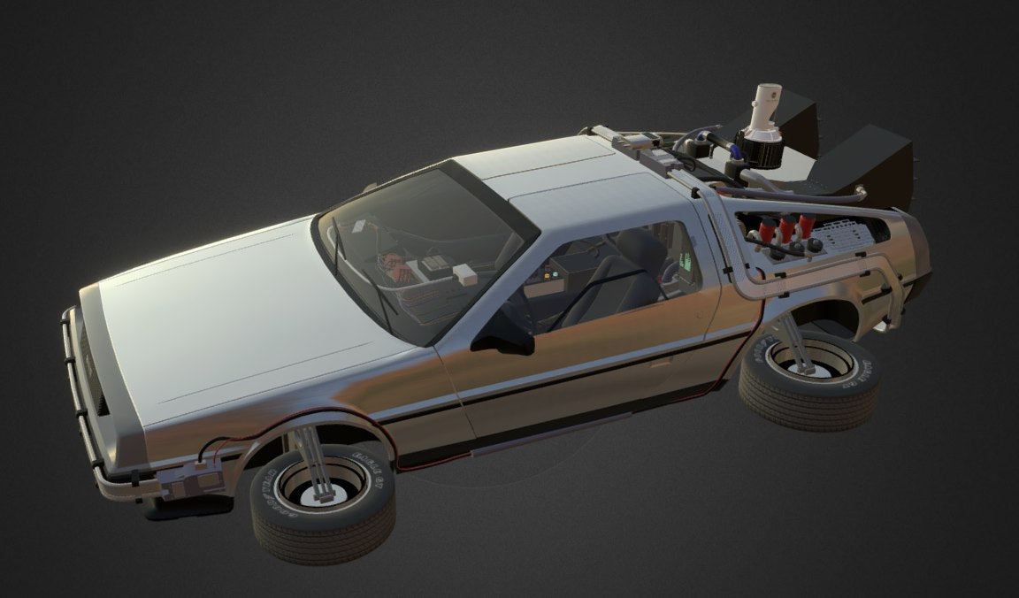 STL Flying Delorean from back to the future part 2