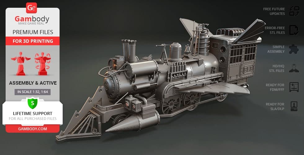 STL Train Back to the Future 3STLK